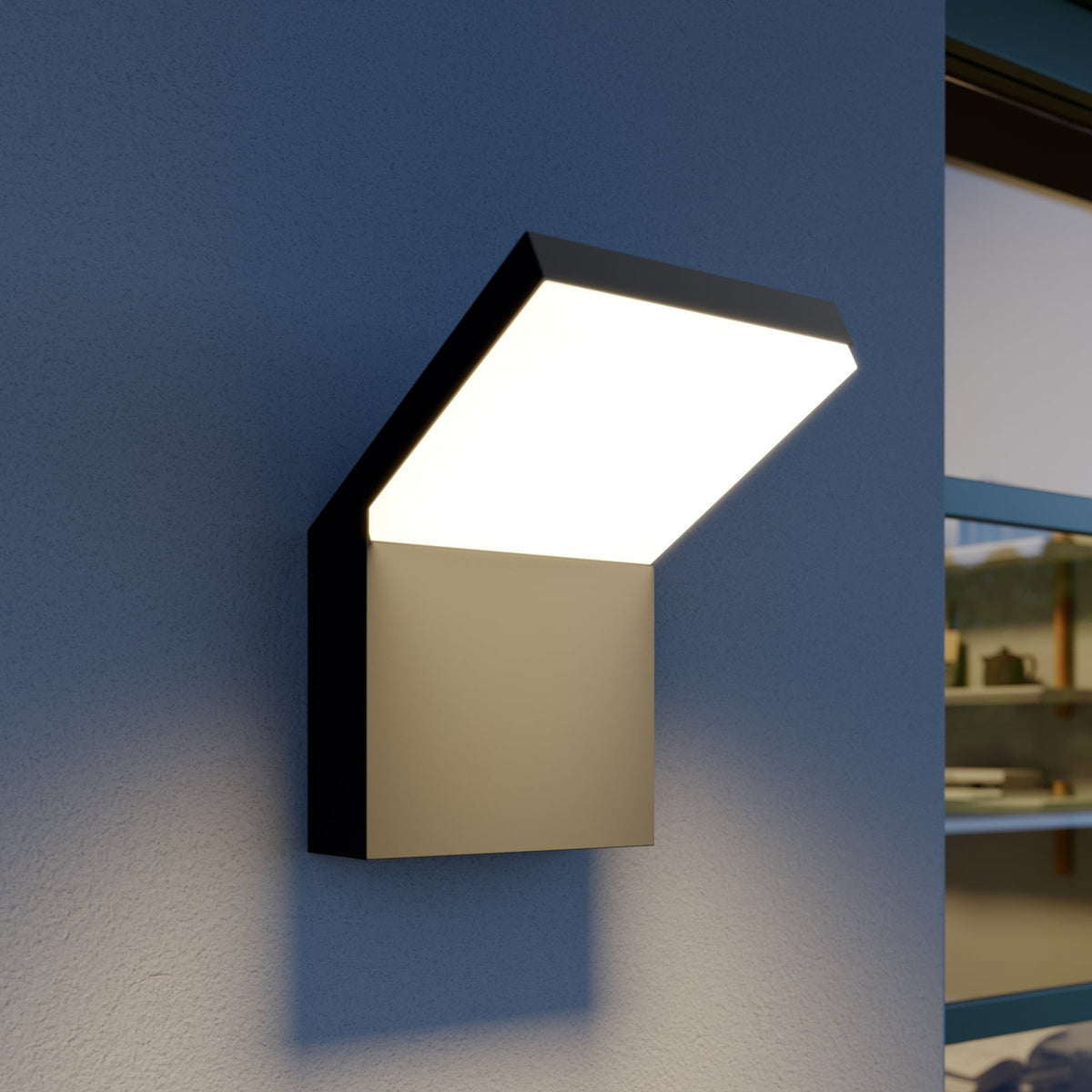 LED utevegglampe Yolena antrasitt aluminium forfra