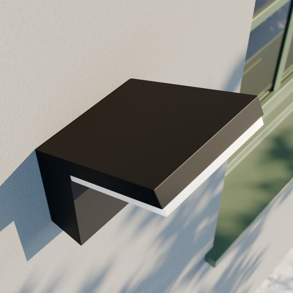 LED utevegglampe Yolena antrasitt aluminium lysdetalj