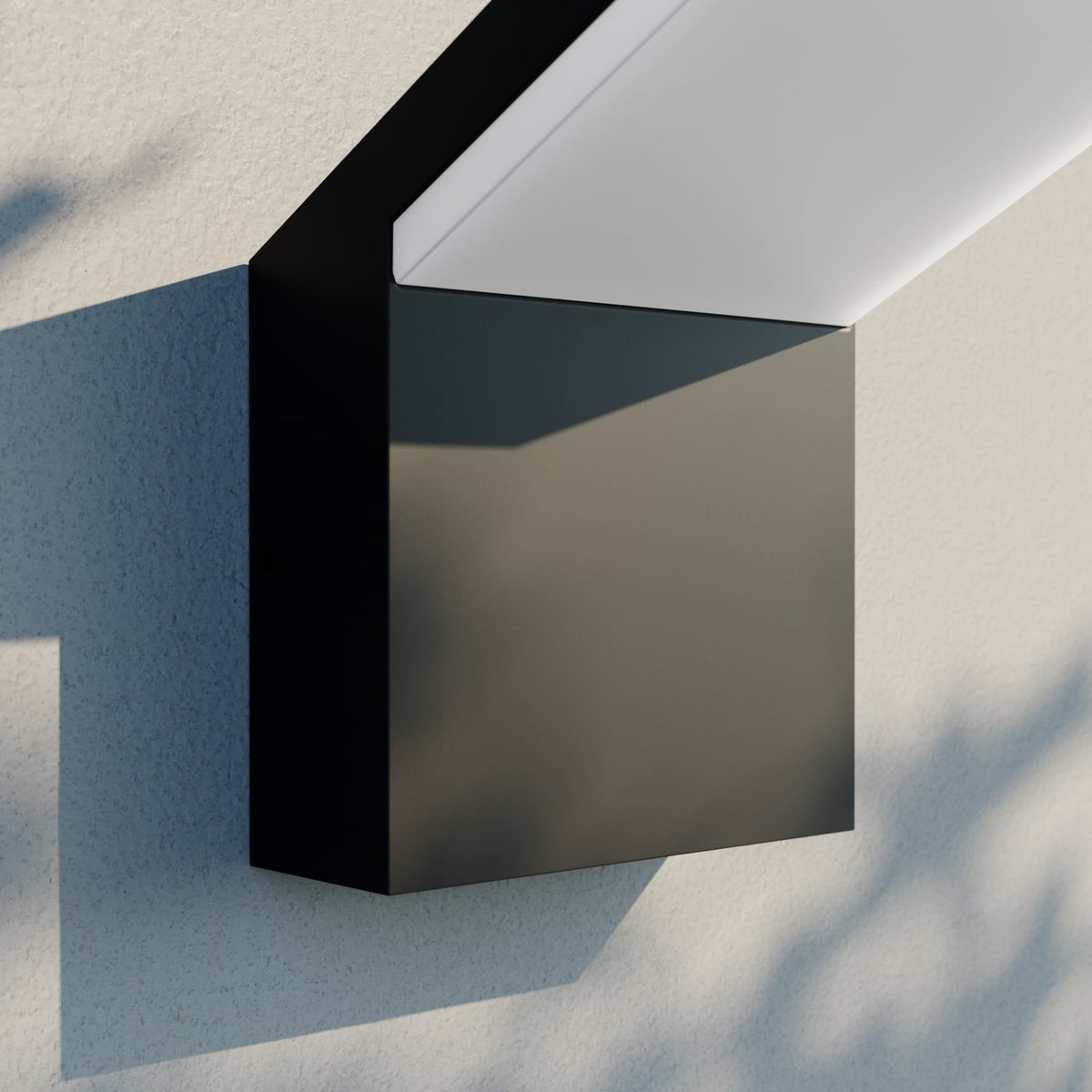 LED utevegglampe Yolena antrasitt aluminium nærbilde