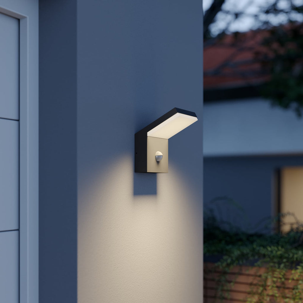 LED utevegglampe Yolena med bevegelsessensor antrasitt bakside
