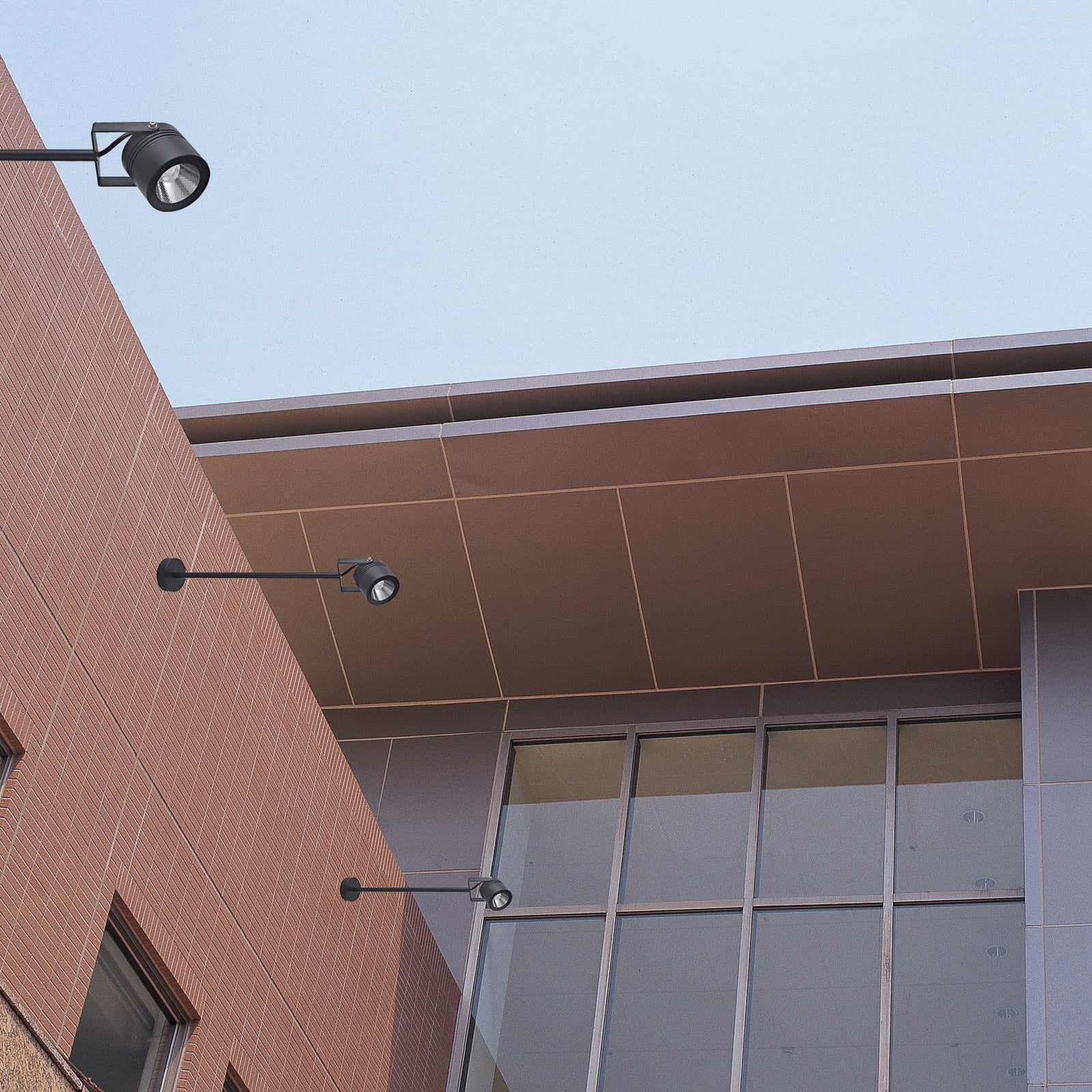 LED uteveggspot 5012 svart aluminium bakside