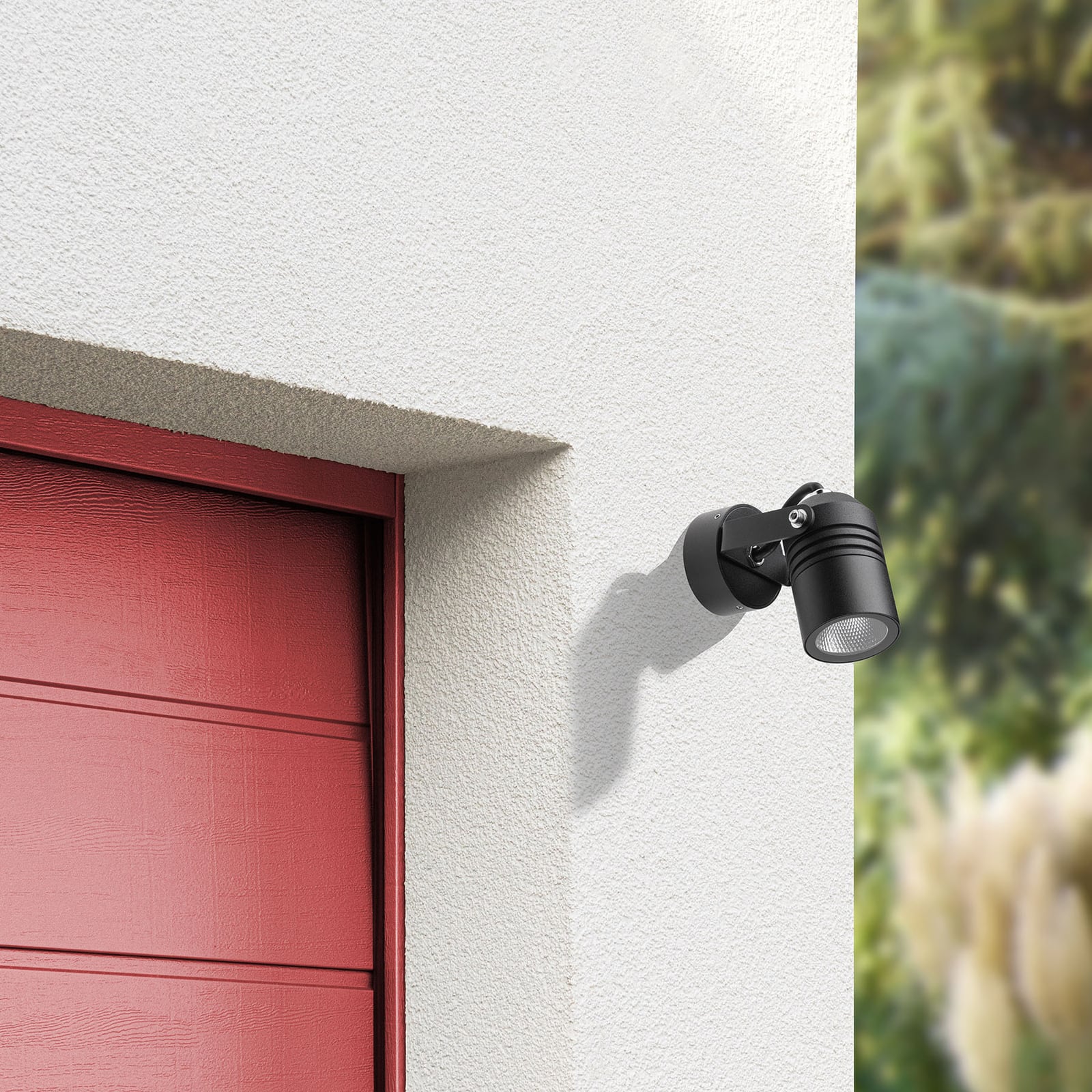 LED uteveggspot 5019 svart pressstøpt aluminium bakside