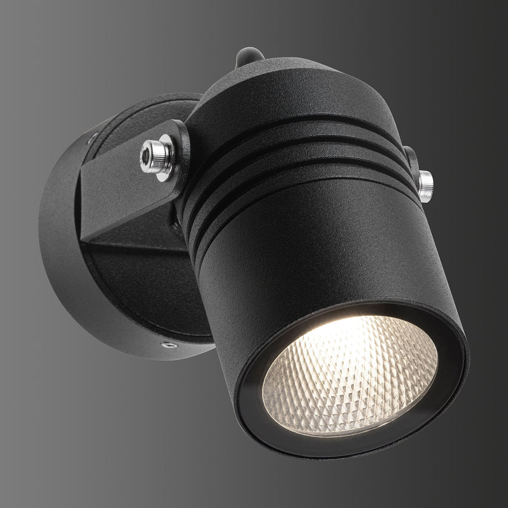 LED uteveggspot 5019 svart pressstøpt aluminium lysdetalj