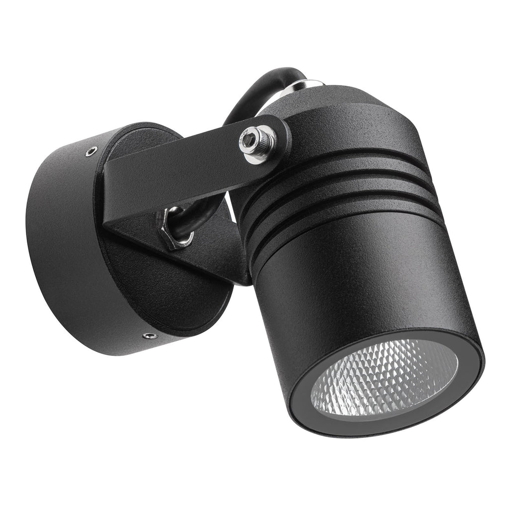 LED uteveggspot 5019 svart pressstøpt aluminium lyser opp vegg
