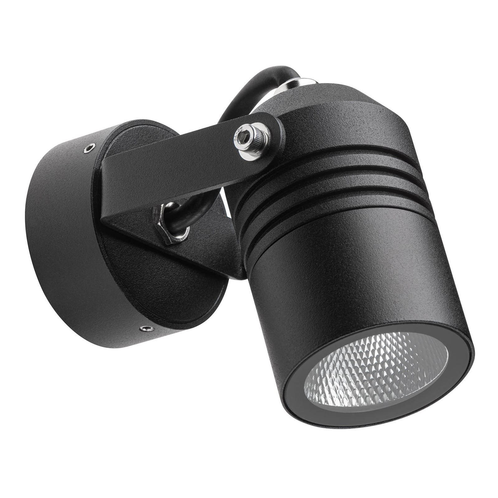 LED uteveggspot 5019 svart pressstøpt aluminium lyser opp vegg