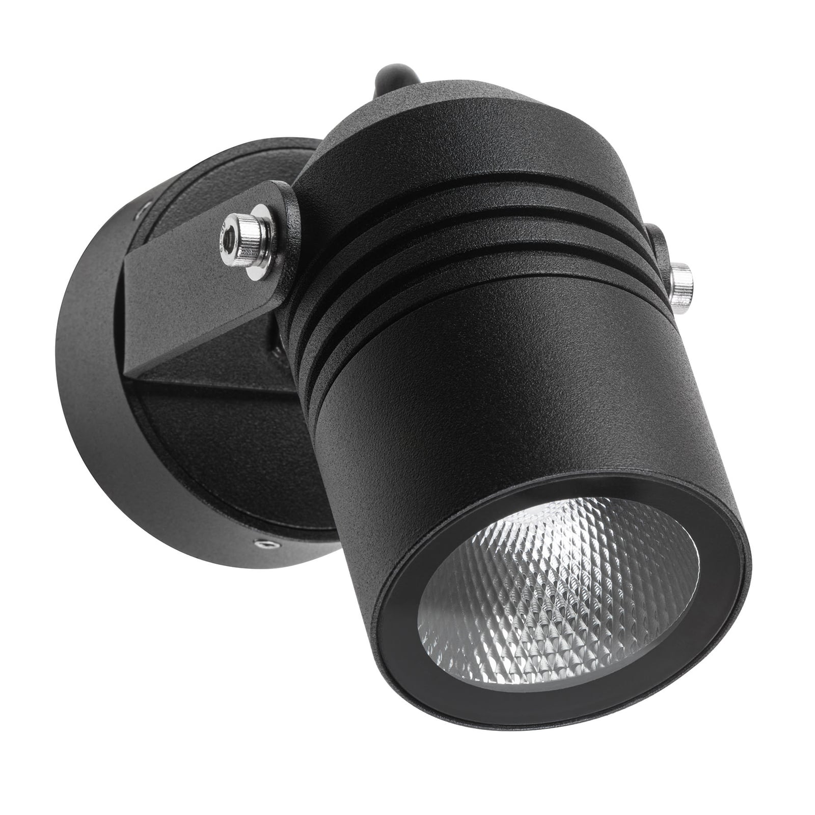 LED uteveggspot 5019 svart pressstøpt aluminium montert utendørs