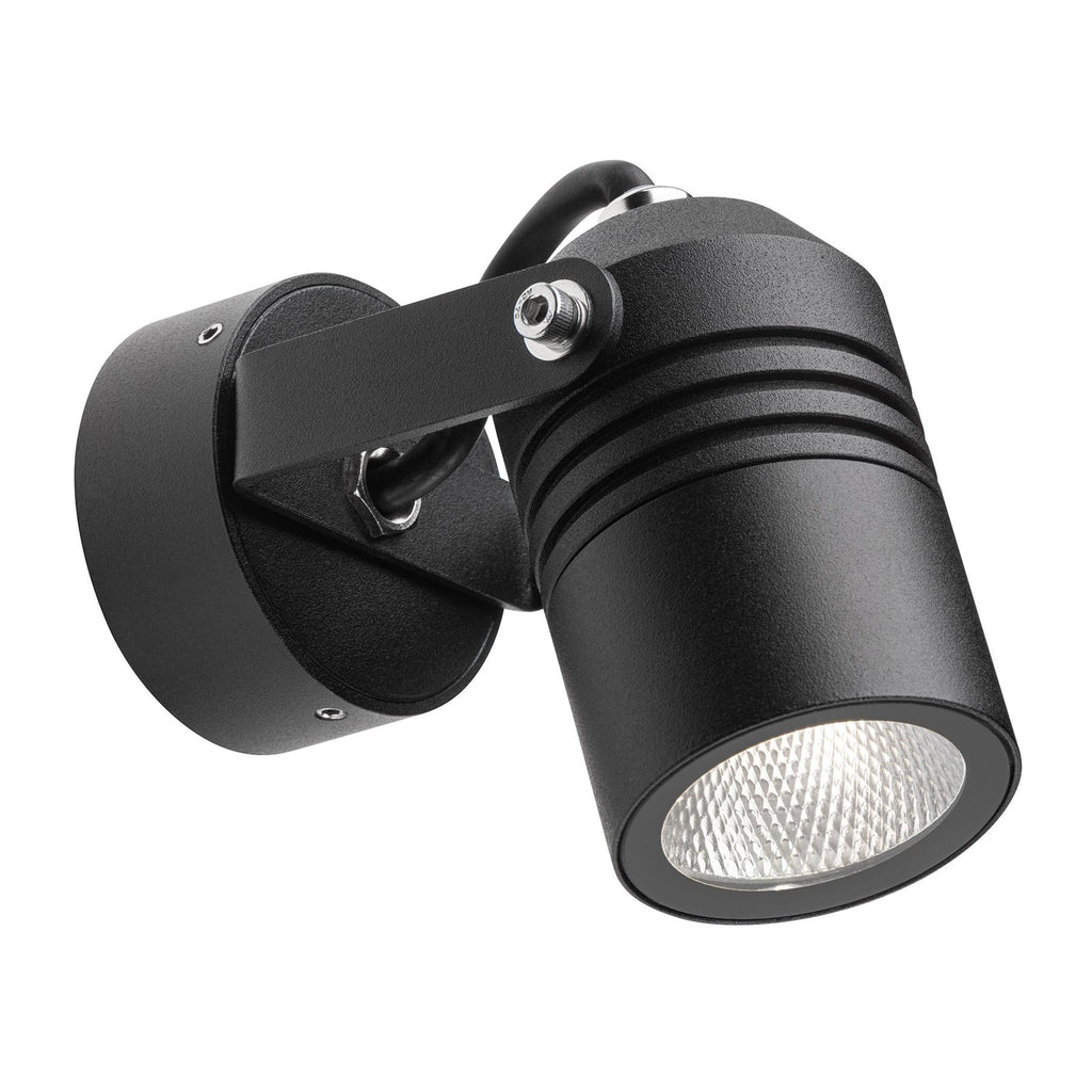 LED uteveggspot 5019 svart pressstøpt aluminium nærbilde