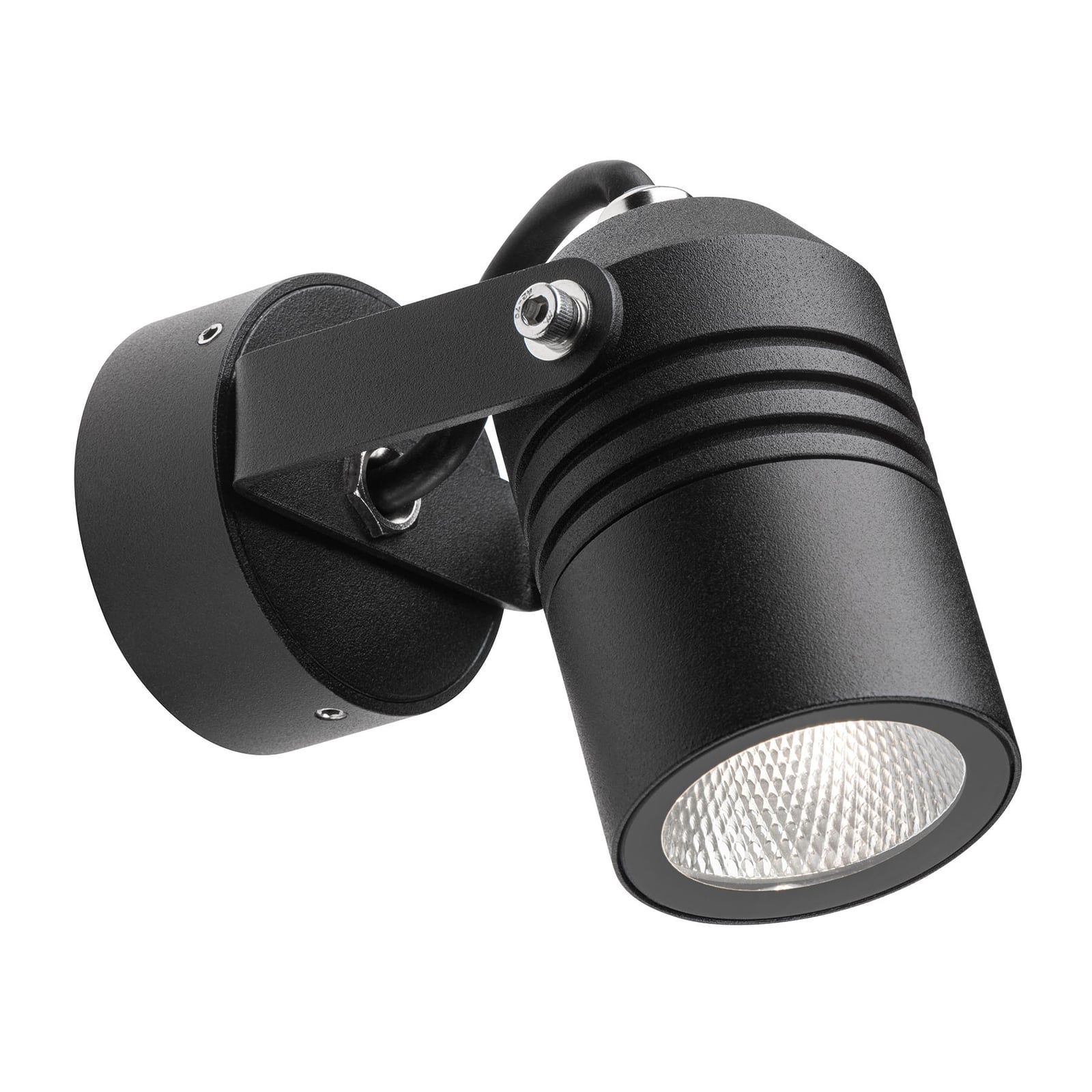 LED uteveggspot 5019 svart pressstøpt aluminium nærbilde