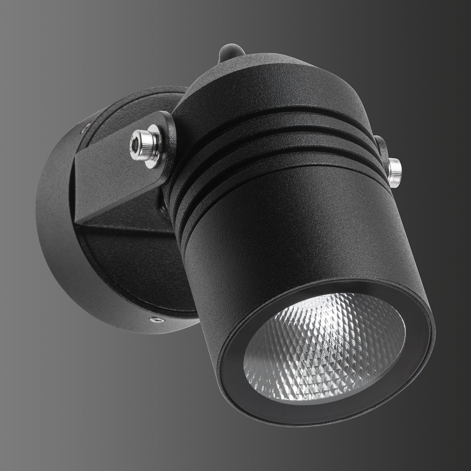 LED uteveggspot 5019 svart pressstøpt aluminium sideprofil