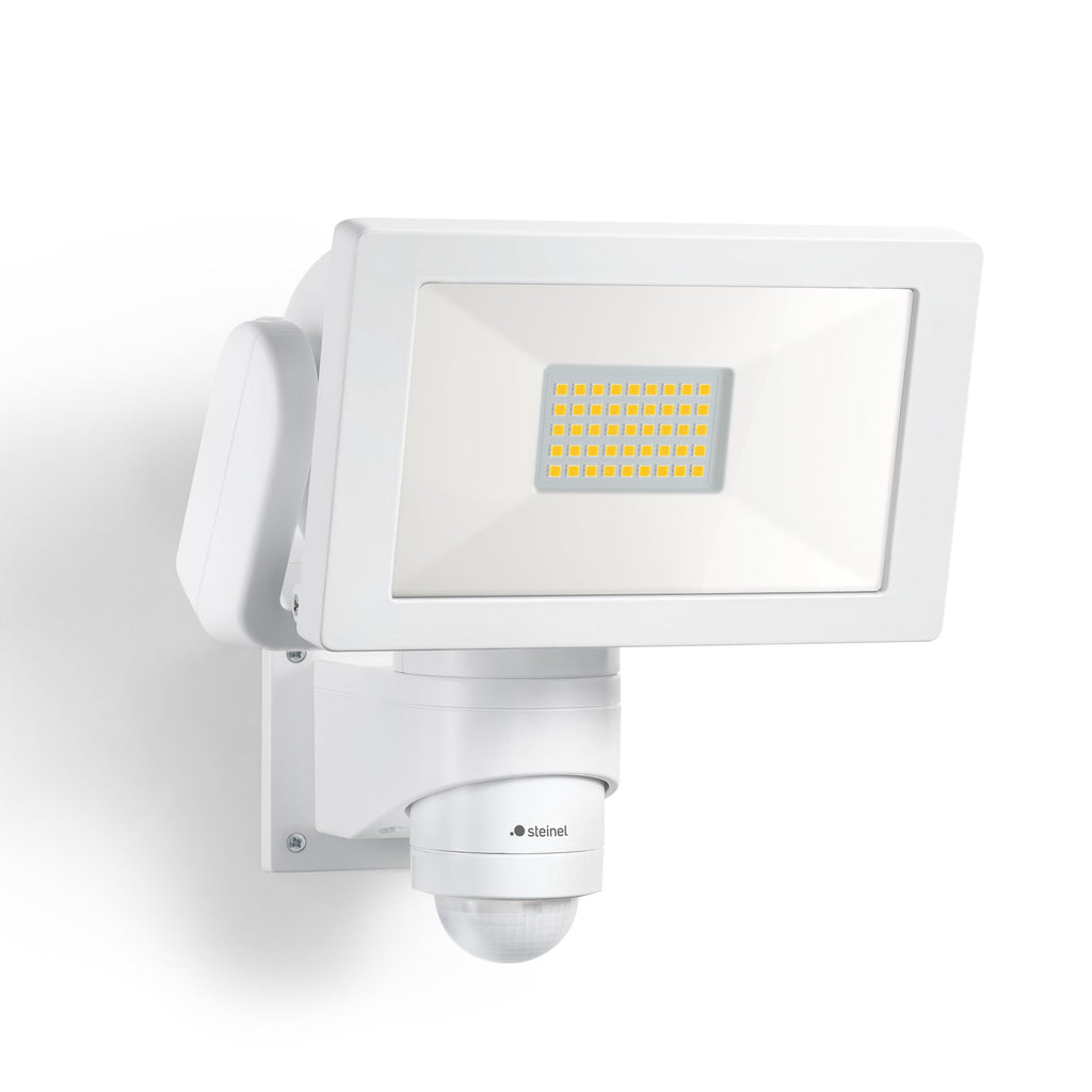 LED uteveggspot LS 300 S med bevegelsessensor hvit IP44 nærbilde
