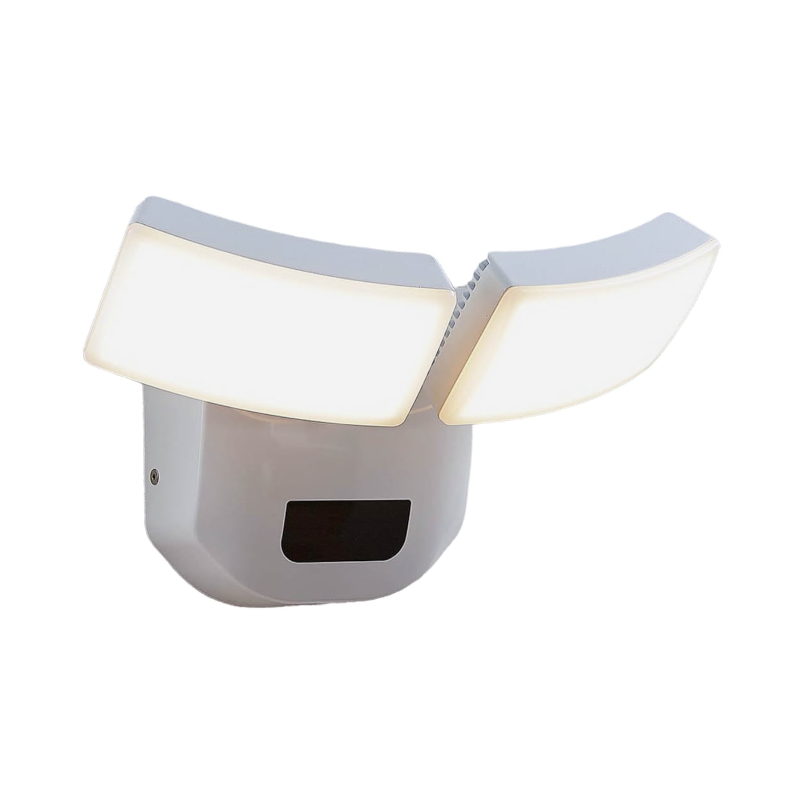 LED uteveggspot Nikias 2-lys med sensor hvit 30 cm detalj