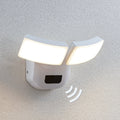 LED uteveggspot Nikias 2-lys med sensor hvit 30 cm front