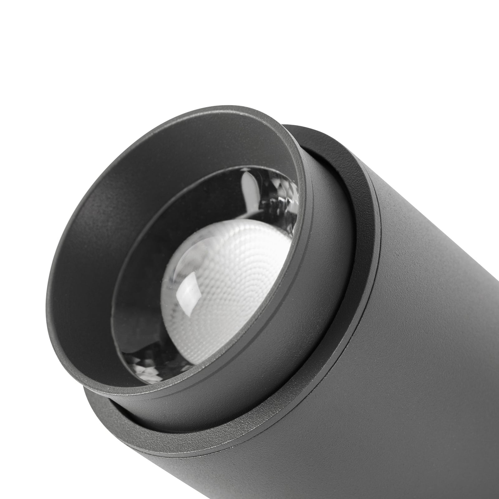LED uteveggspot Plom mørkegrå aluminium IP64 8,5W detalj av teleskopisk lyskilde