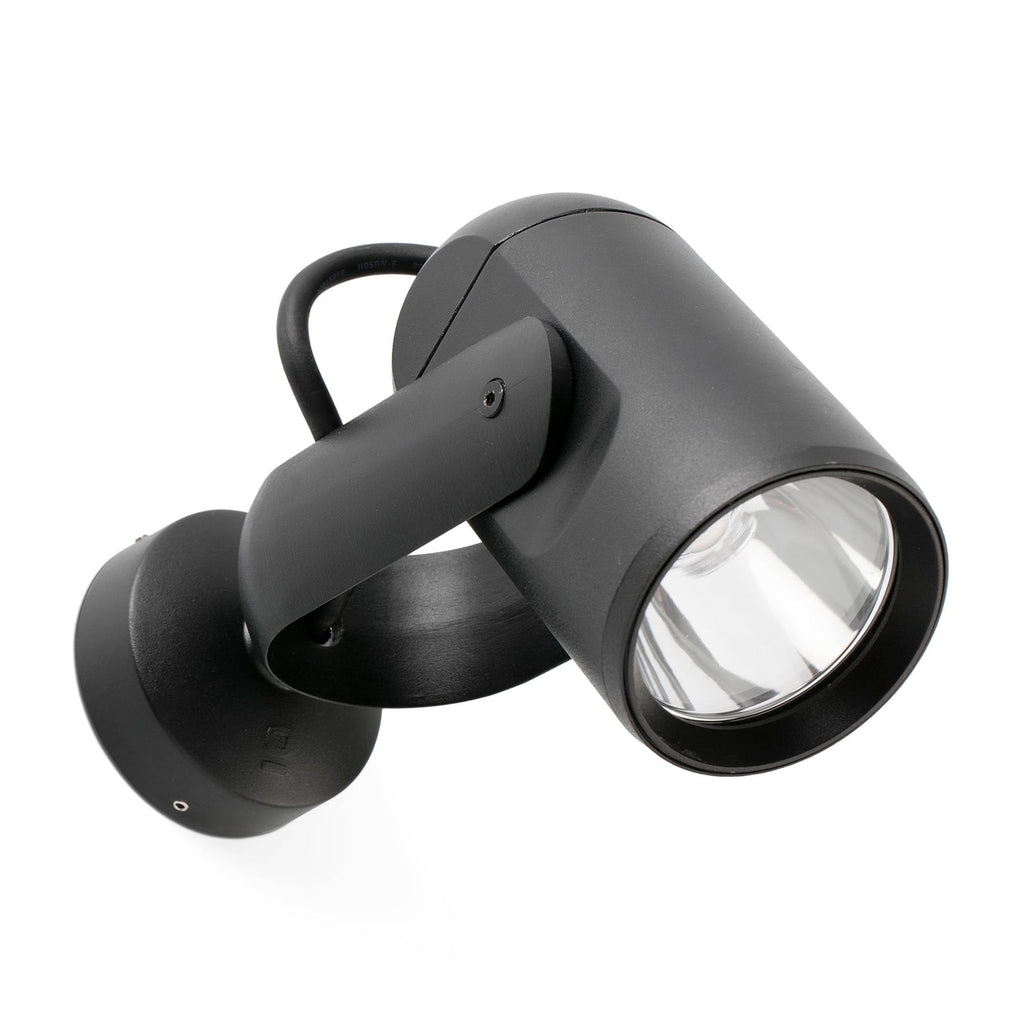 LED uteveggspot Slot svart aluminium 14W IP65 forfra