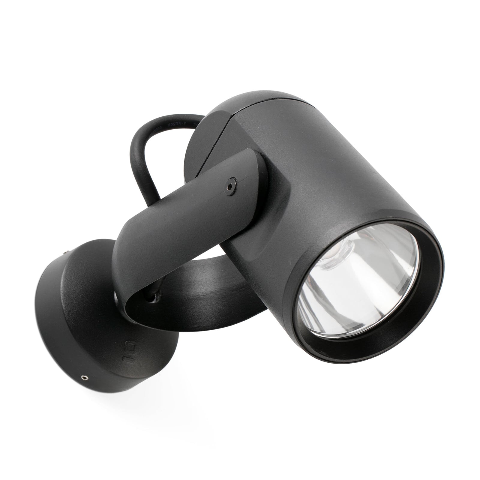 LED uteveggspot Slot svart aluminium 14W IP65 forfra