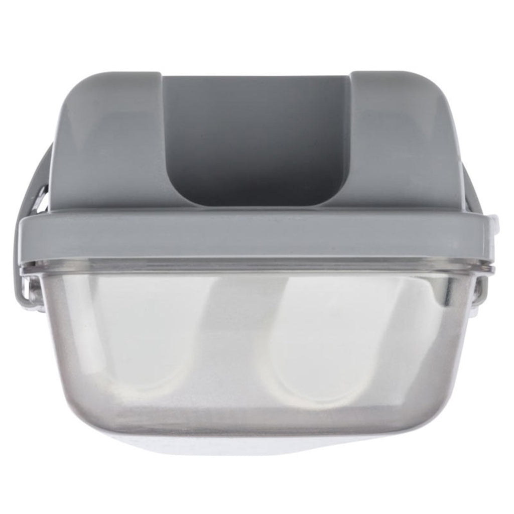 LED våtromsarmatur Aqua-Promo 2x24W 157,2 cm IP65 grå forfra