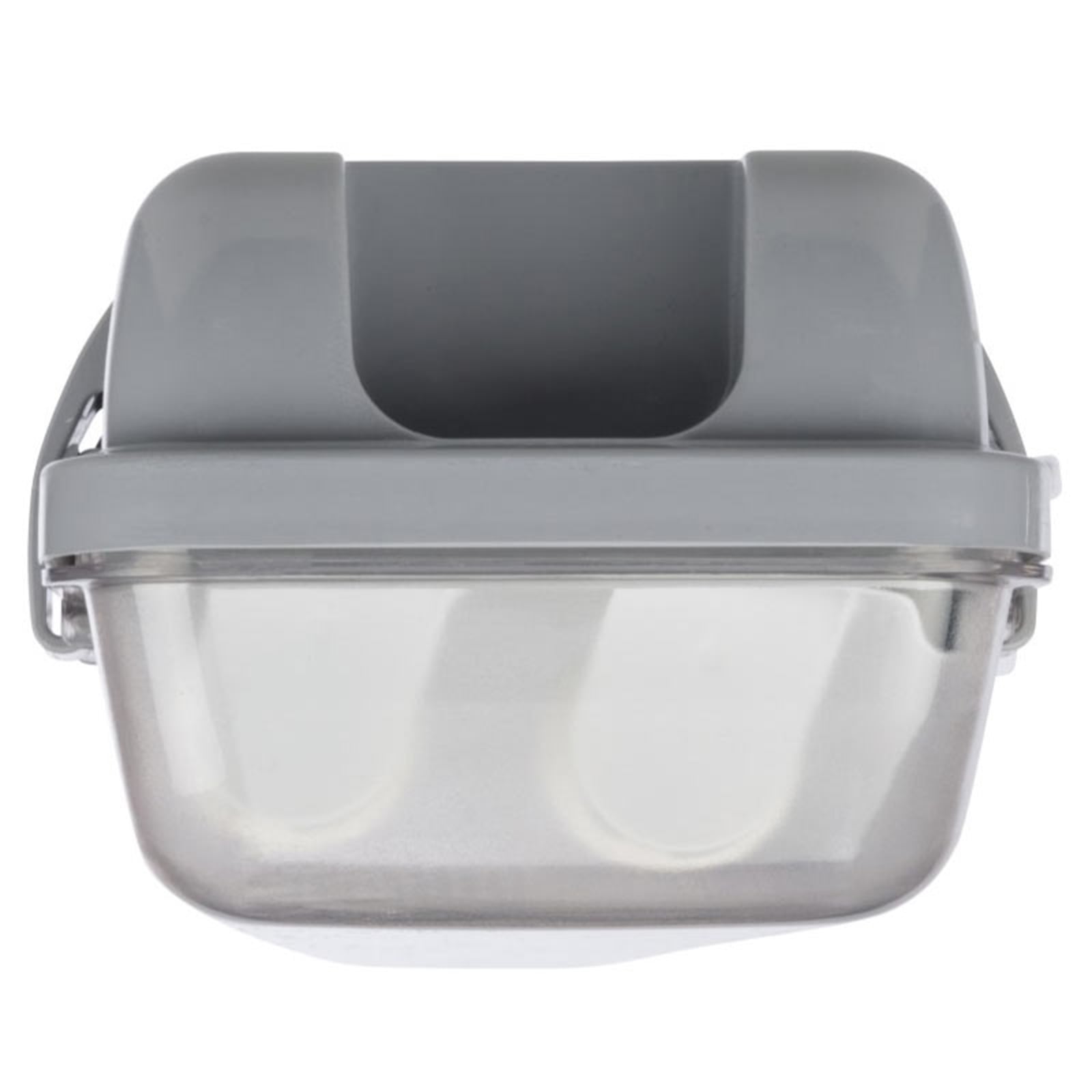 LED våtromsarmatur Aqua-Promo 2x24W 157,2 cm IP65 grå forfra