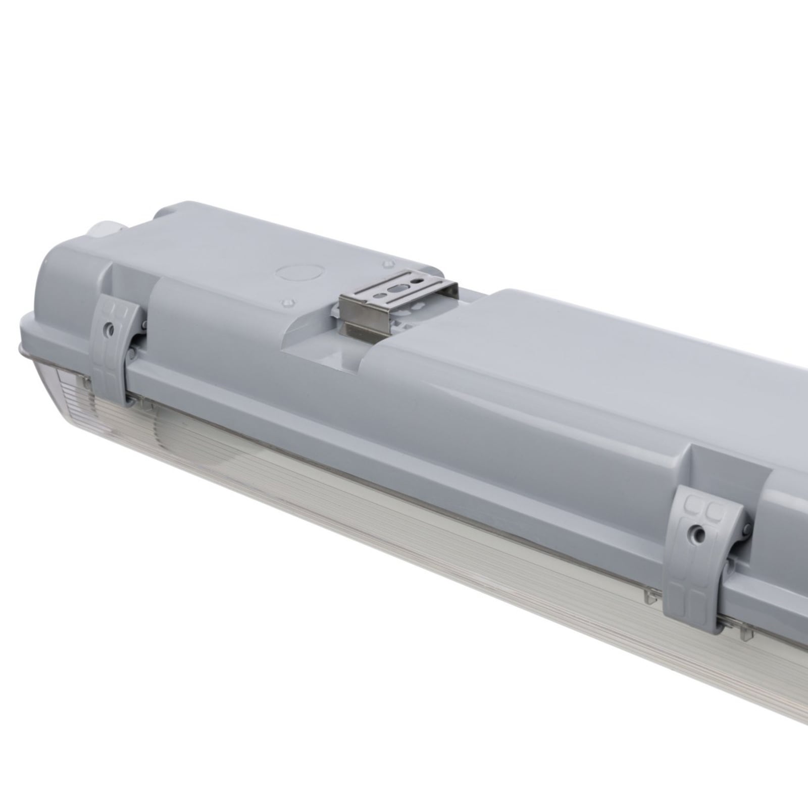 Detalj av LED våtromsarmatur Aqua-Promo 2x24W 157,2 cm IP65 grå