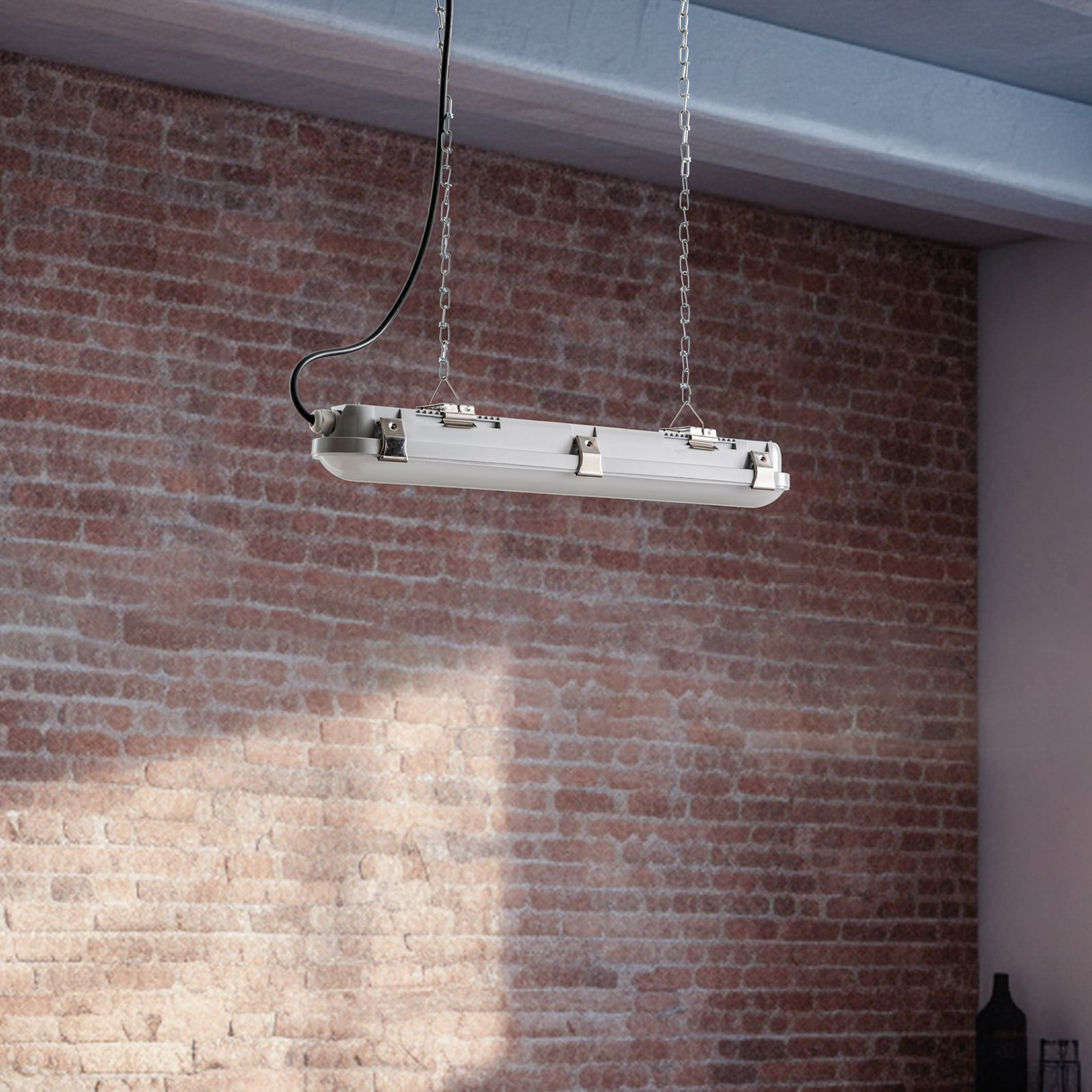 LED våtromsarmatur Humid One 18W 58 cm IP65 grå bakside