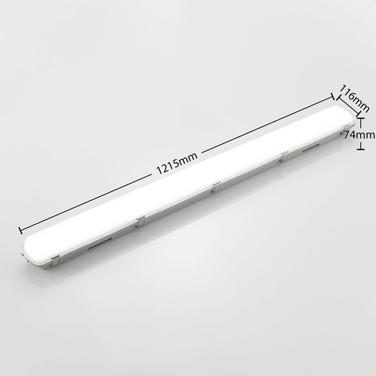 Montert LED våtromsarmatur Rao 121,5 cm 34W IP65 i våtrom