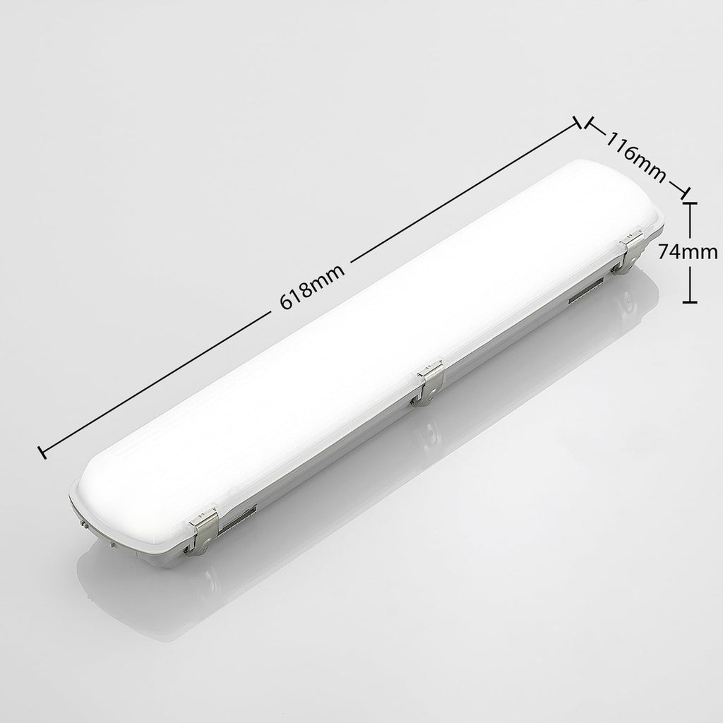 Montert LED våtromsarmatur Rao 61,8 cm IP65 hvit i våtrom