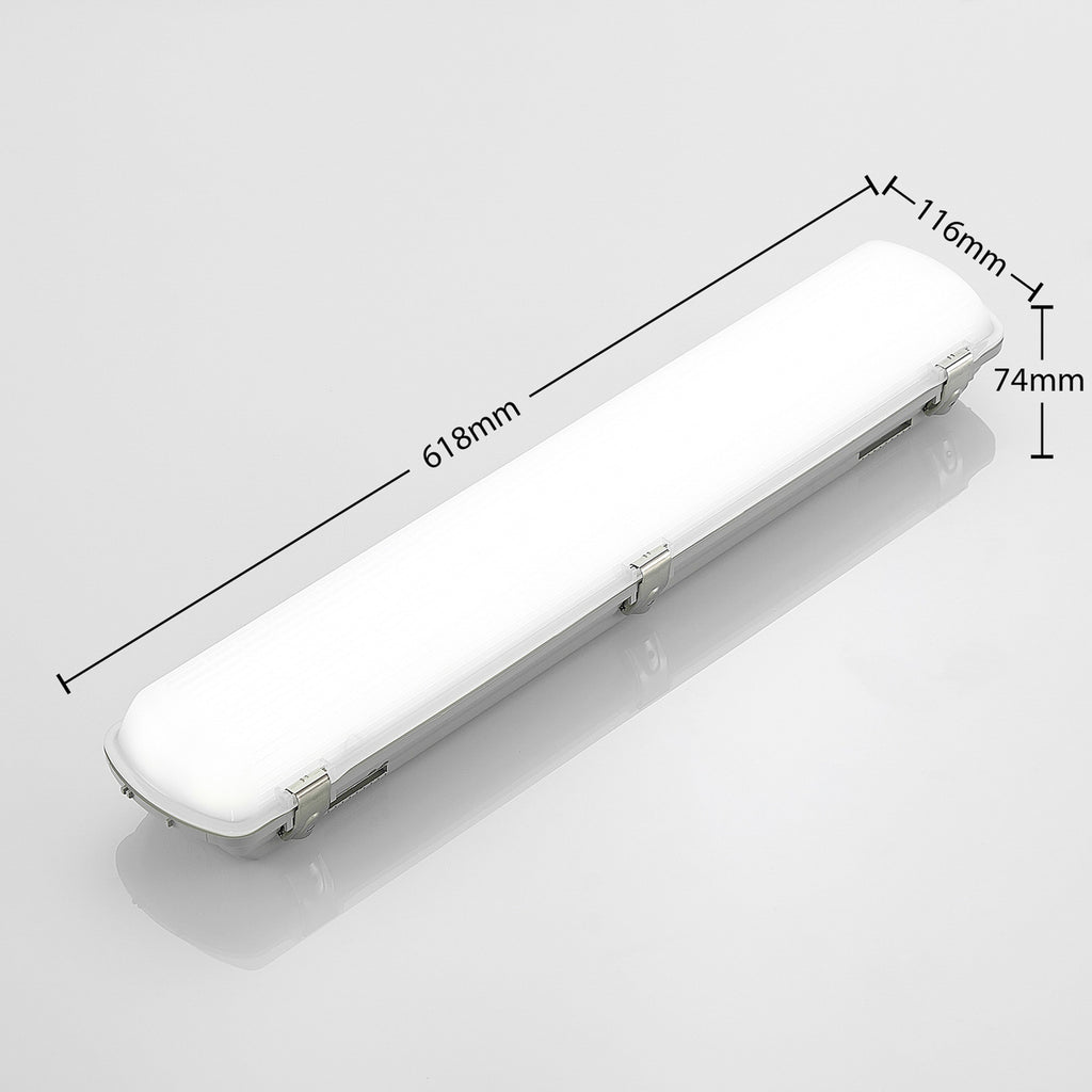 Montert LED våtromslampe Rao 61,8 cm 15W IP65 2-pack hvit i våtrom