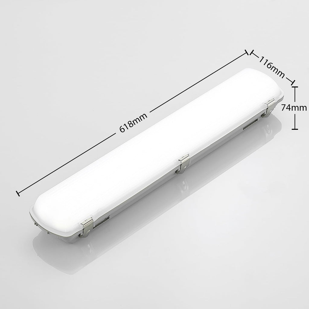 LED våtromslampe Rao 61,8 cm 15W IP65 hvit lysbilde