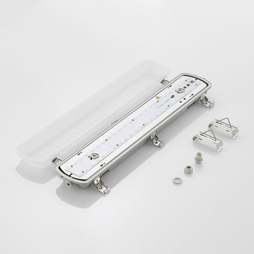 LED våtromslampe Rao 61,8 cm 15W IP65 hvit monteringsdetalj