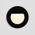 LED vegg innbyggingsspot Kit68 rund svart Ø7,8 cm - forfra