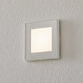 LED vegginnbyggingslampe Accenta kvadratisk hvit 315lm 3W forfra