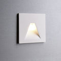 LED vegginnbyggingslampe Alwaid hvit 7,5x7,5 cm vinklet forfra