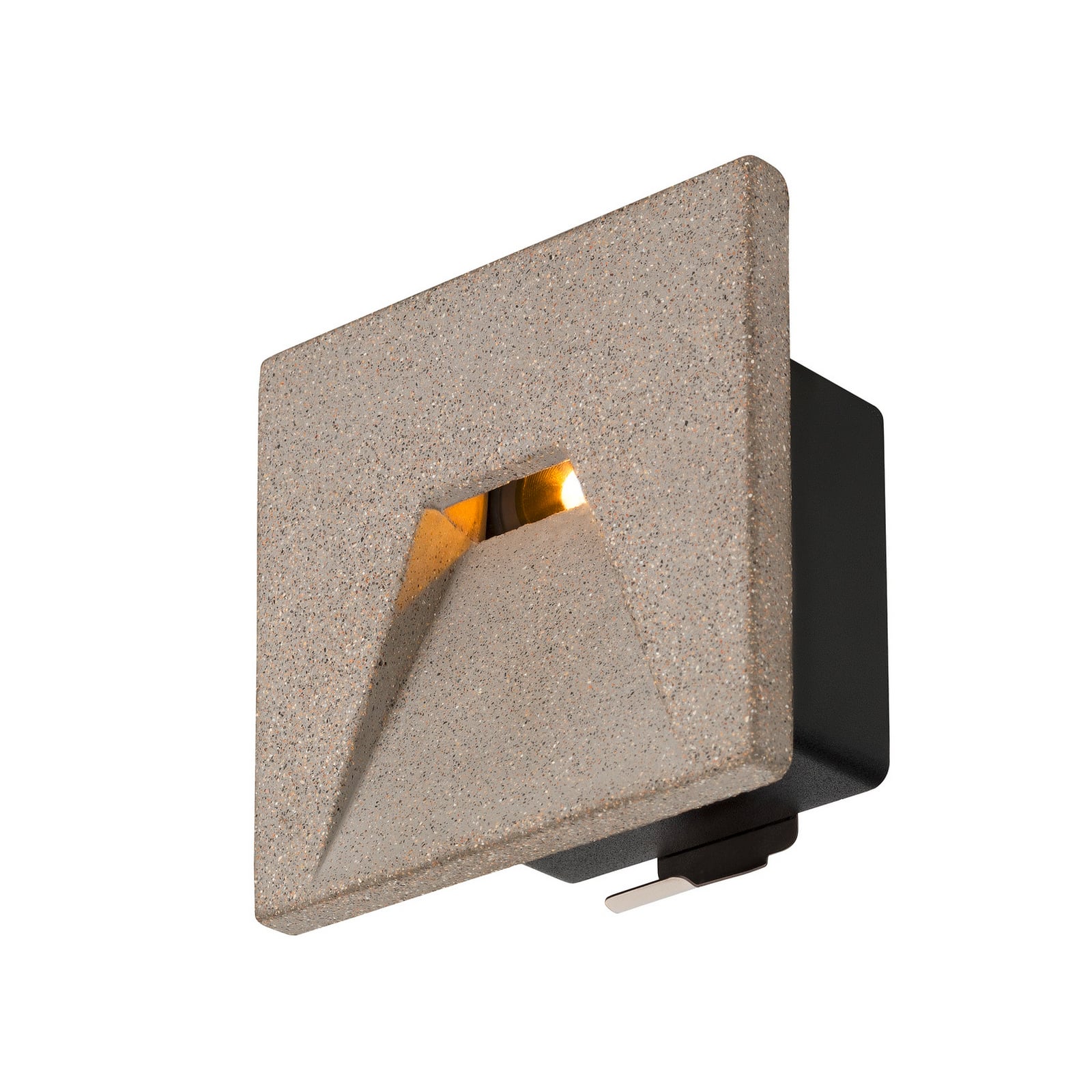 LED vegginnbyggingslampe Concreto betong lysgrå 10 cm IP65 forfra