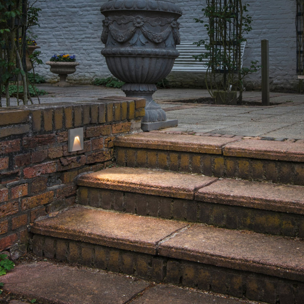 LED vegginnbyggingslampe Concreto betong lysgrå 10 cm IP65 bakside