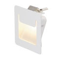 LED vegginnbyggingslampe Downunder Pur 80 hvit 8x8 cm 3000K forfra