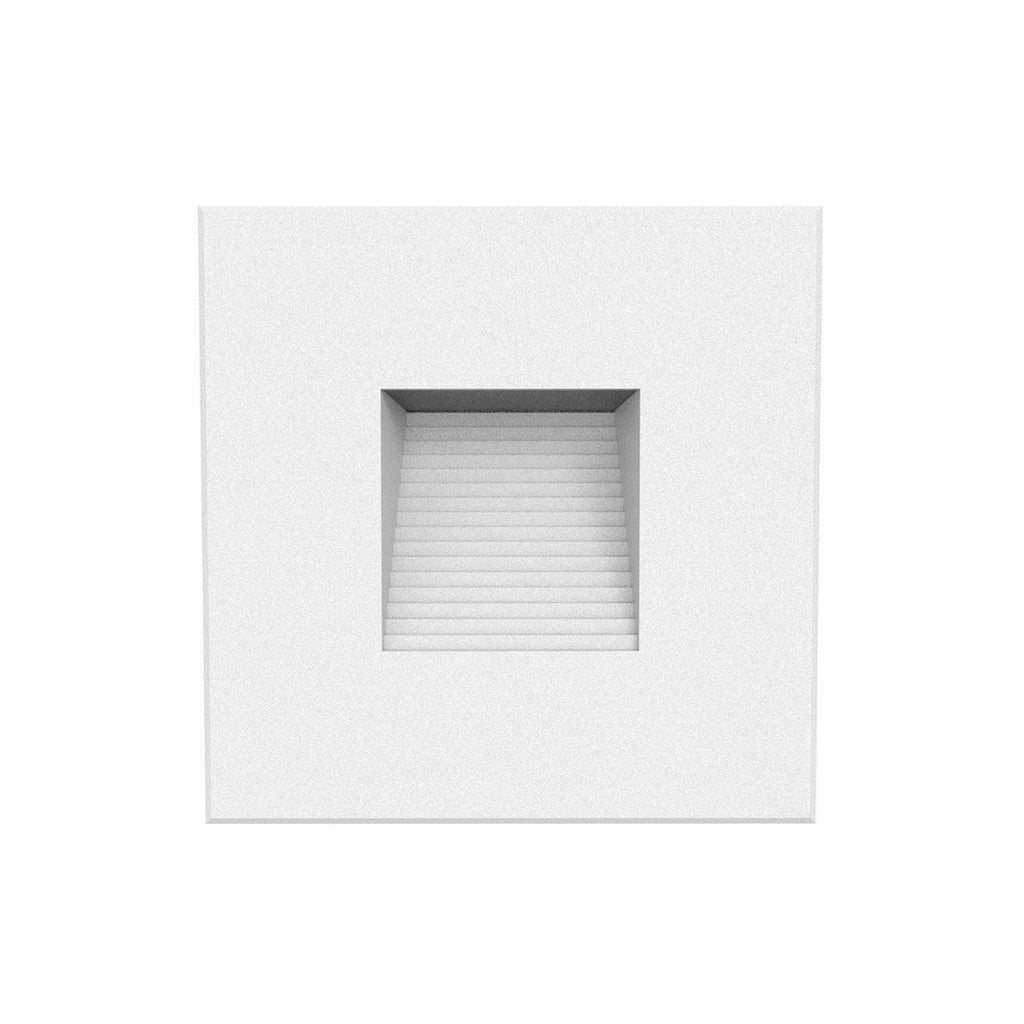 LED vegginnbyggingslampe EASYSTAIR hvit aluminium bakside