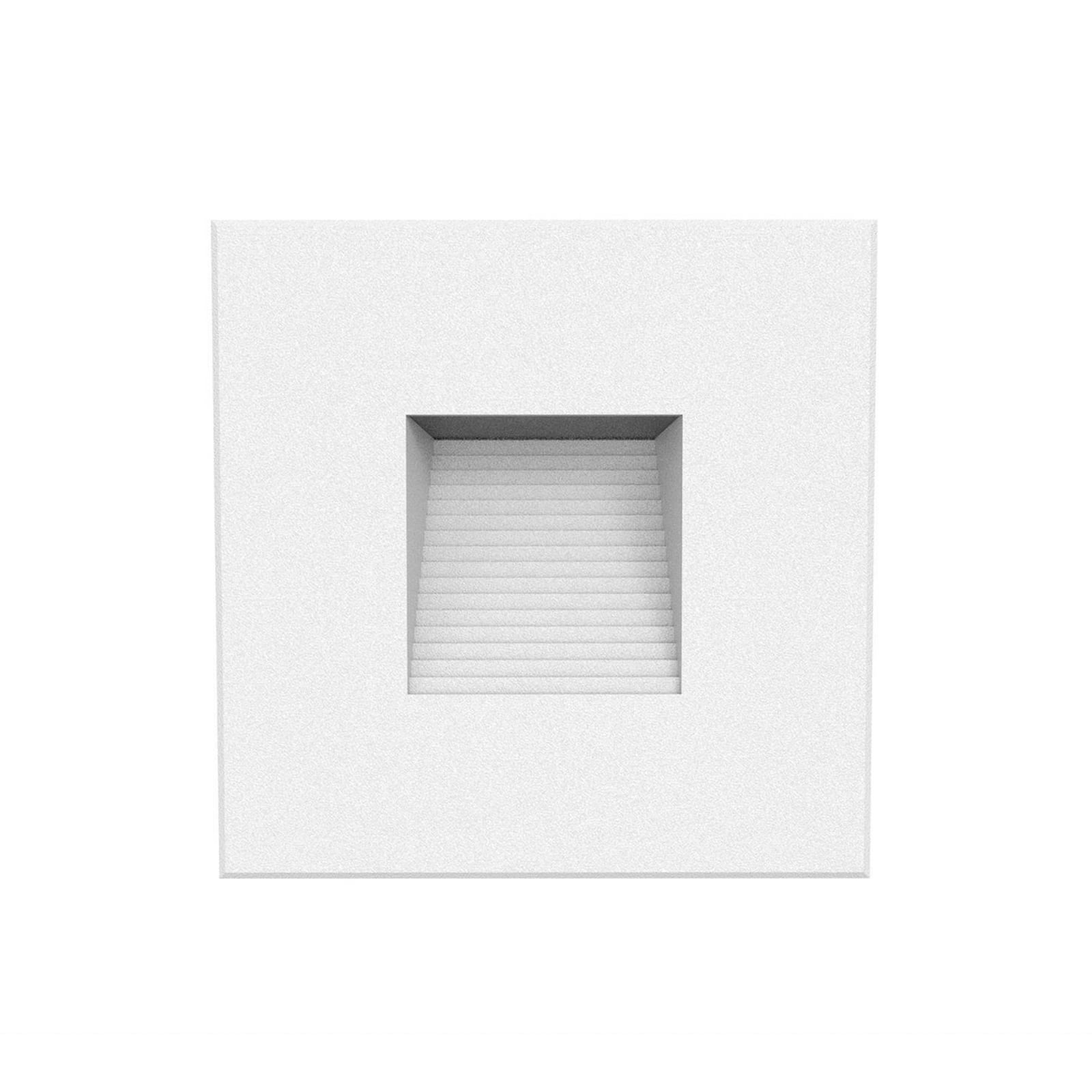 LED vegginnbyggingslampe EASYSTAIR hvit aluminium bakside
