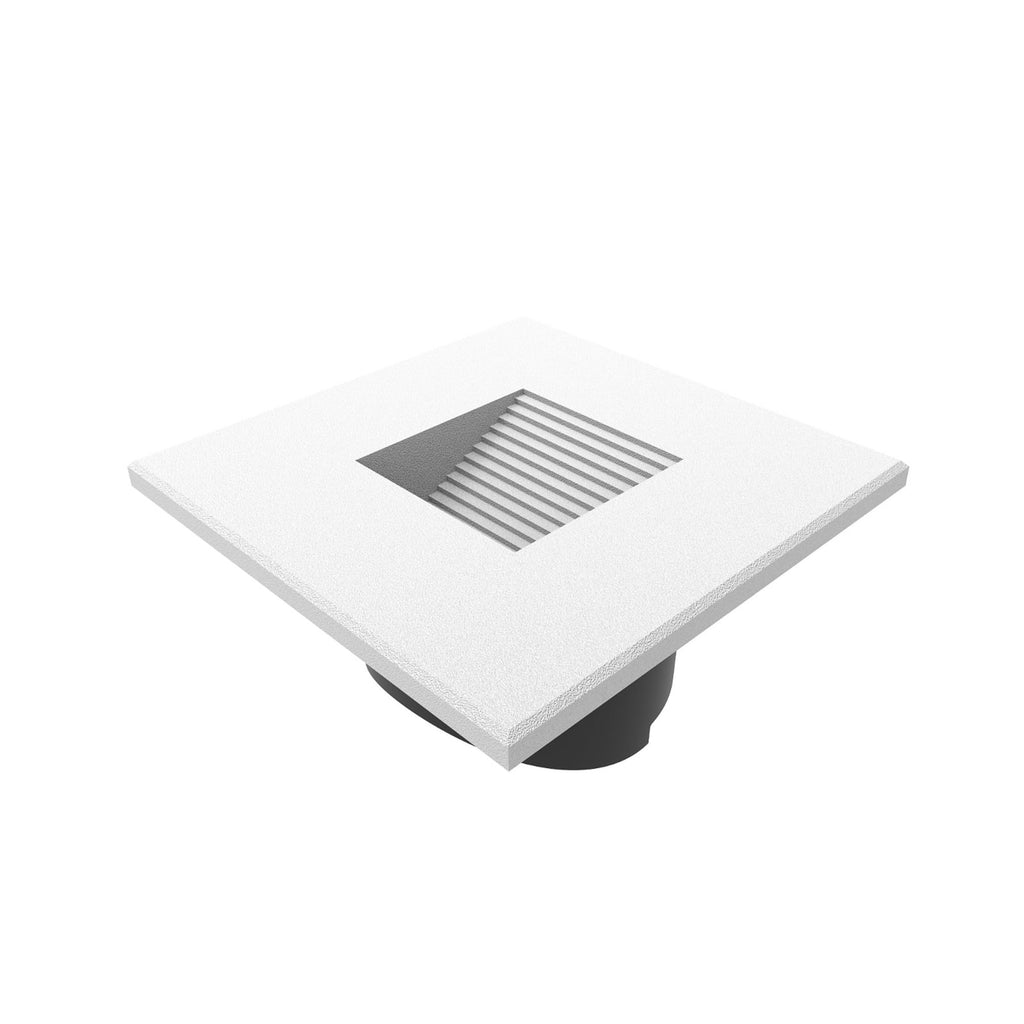 LED vegginnbyggingslampe EASYSTAIR hvit aluminium detalj