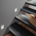 LED vegginnbyggingslampe EDGE hvit plast forfra