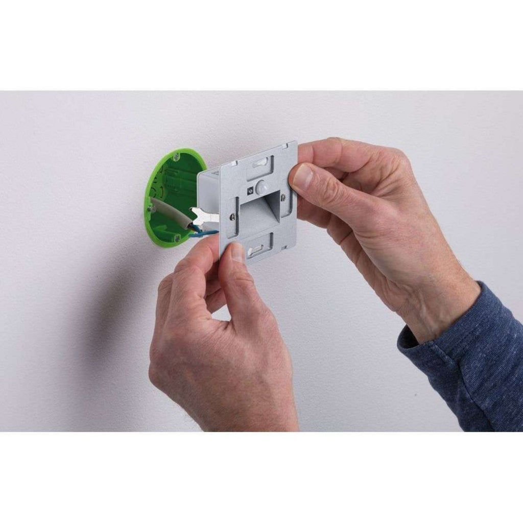 LED vegginnbyggingslampe Edge Quadro med bevegelsessensor svart 8 cm monteringsdetalj