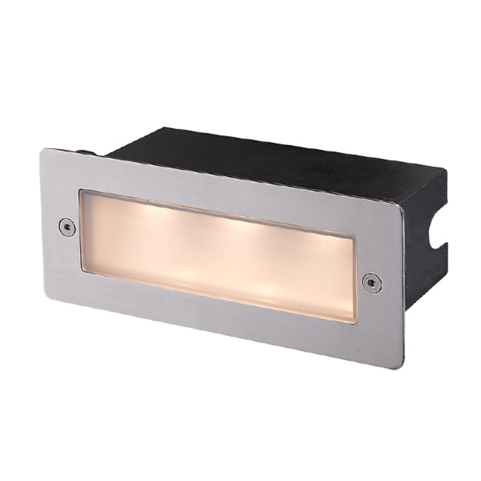 LED vegginnbyggingslampe Holly rustfritt stål 17 cm IP65 bakside