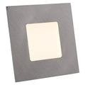 LED vegginnbyggingslampe Klaus sølv 7,5x7,5 cm forfra