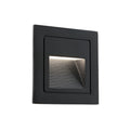 LED vegginnbyggingslampe Loro svart aluminium front