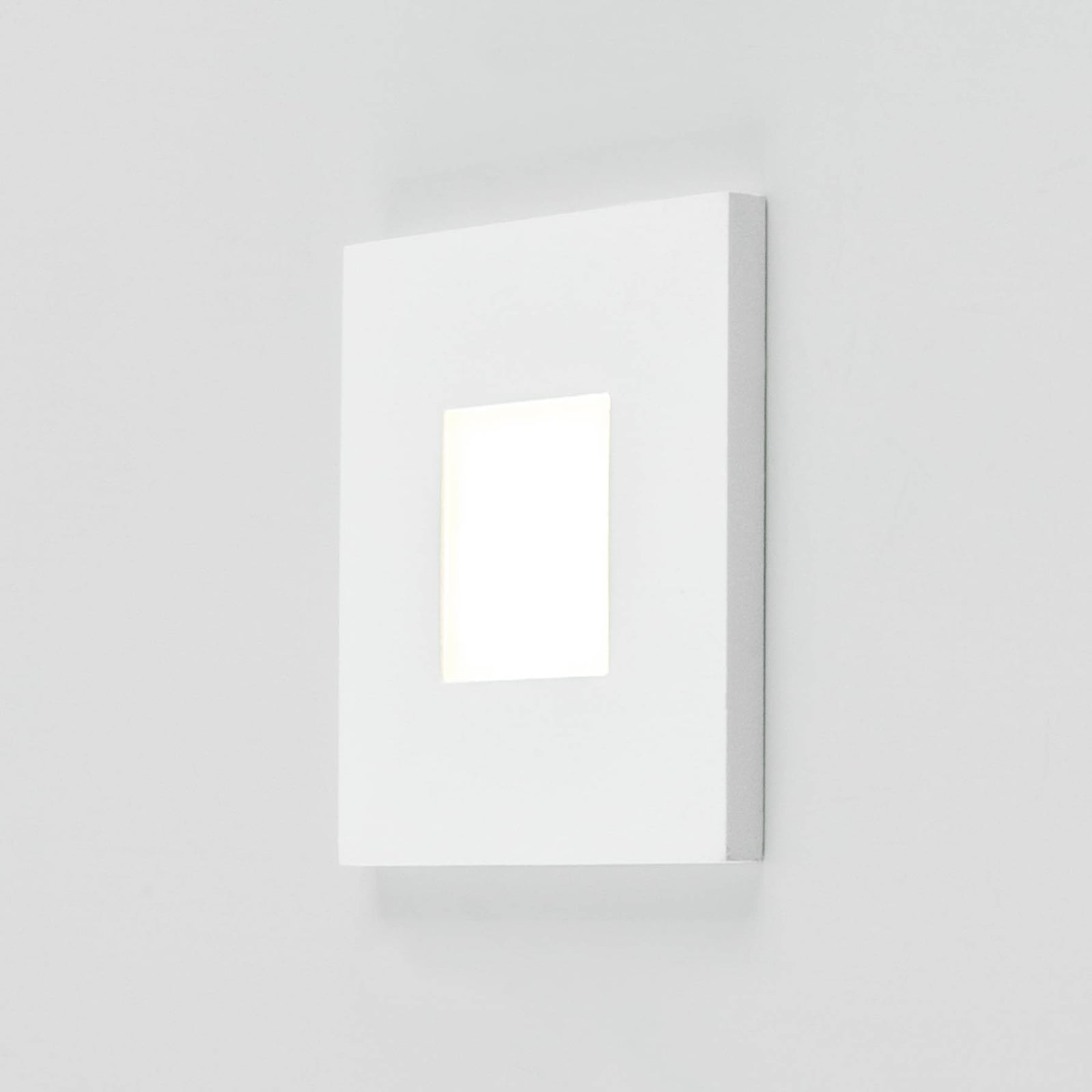 LED vegginnbyggingslampe LQ230 hvit rustfritt stål front