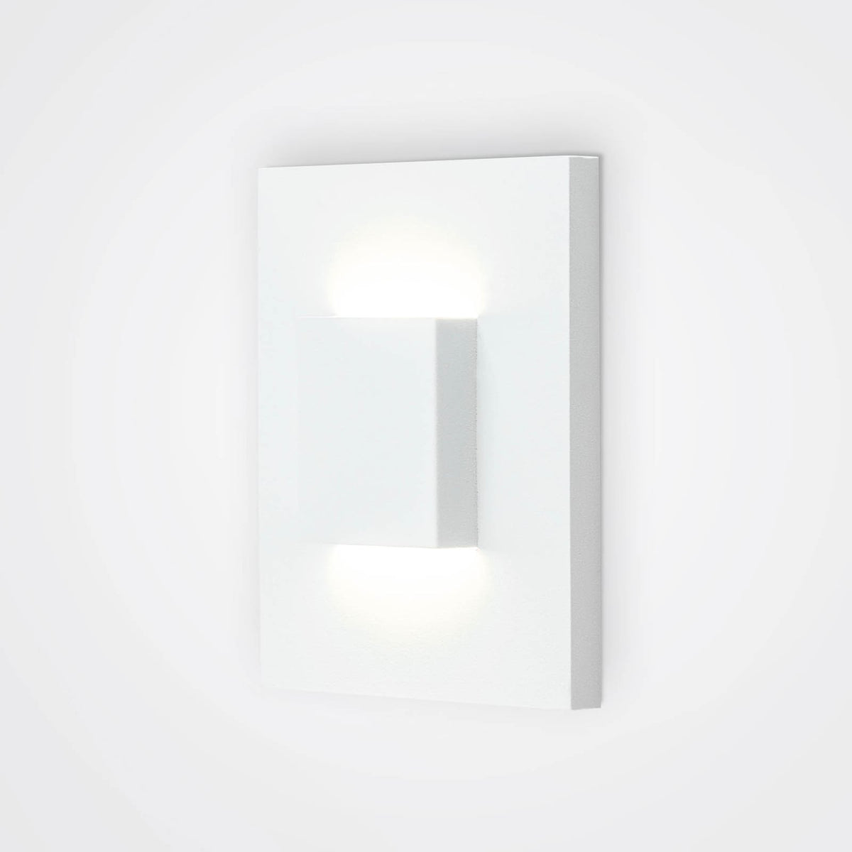LED vegginnbyggingslampe LQ230 opp/ned hvit IP44 bakside