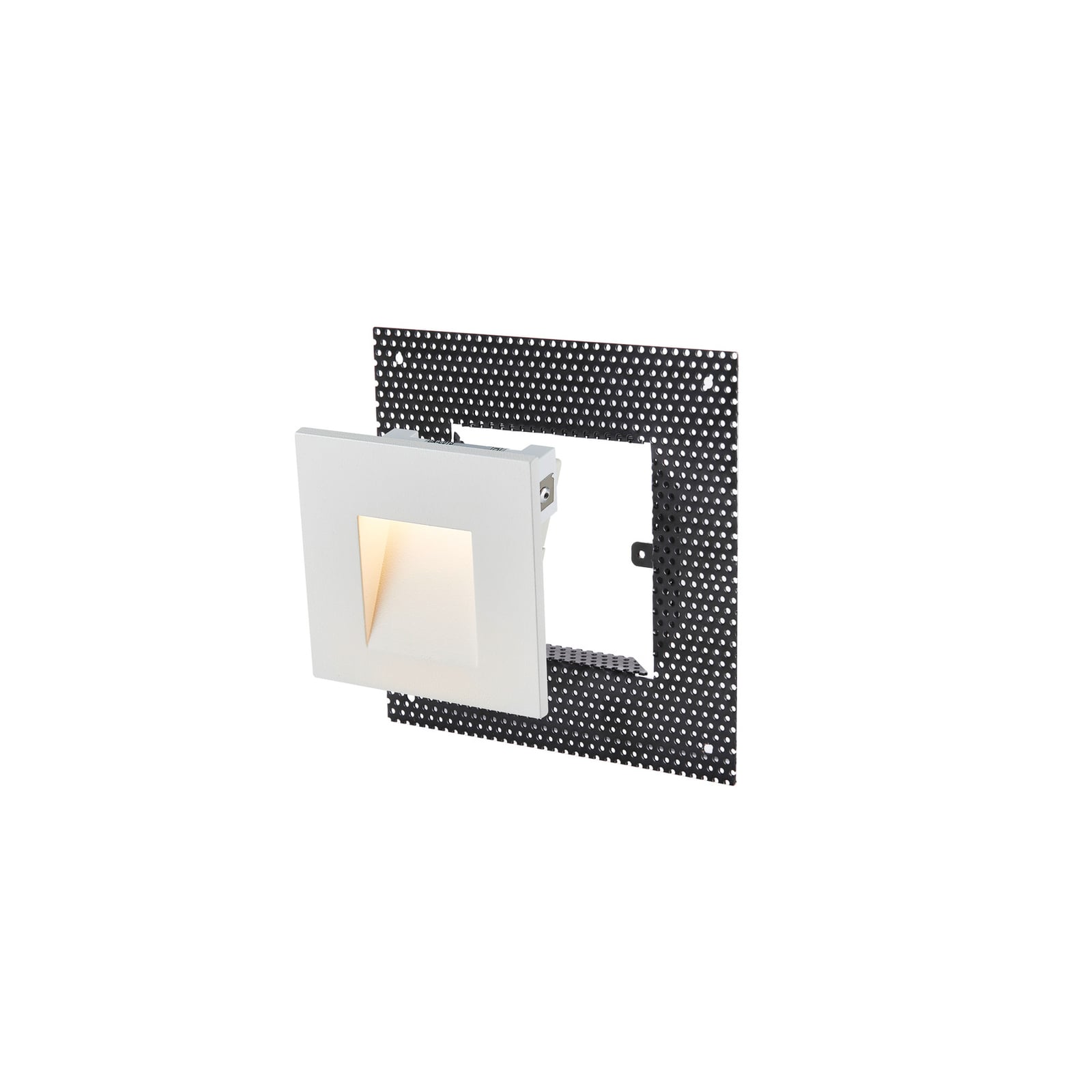 Montert LED vegginnbyggingslampe Mobala hvit aluminium 3000K på vegg