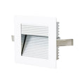 LED vegginnbyggingslampe P2140 aluminium hvit 3000K 9x9 cm forfra