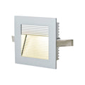 LED vegginnbyggingslampe P2140 kvadratisk aluminium 9 cm forfra