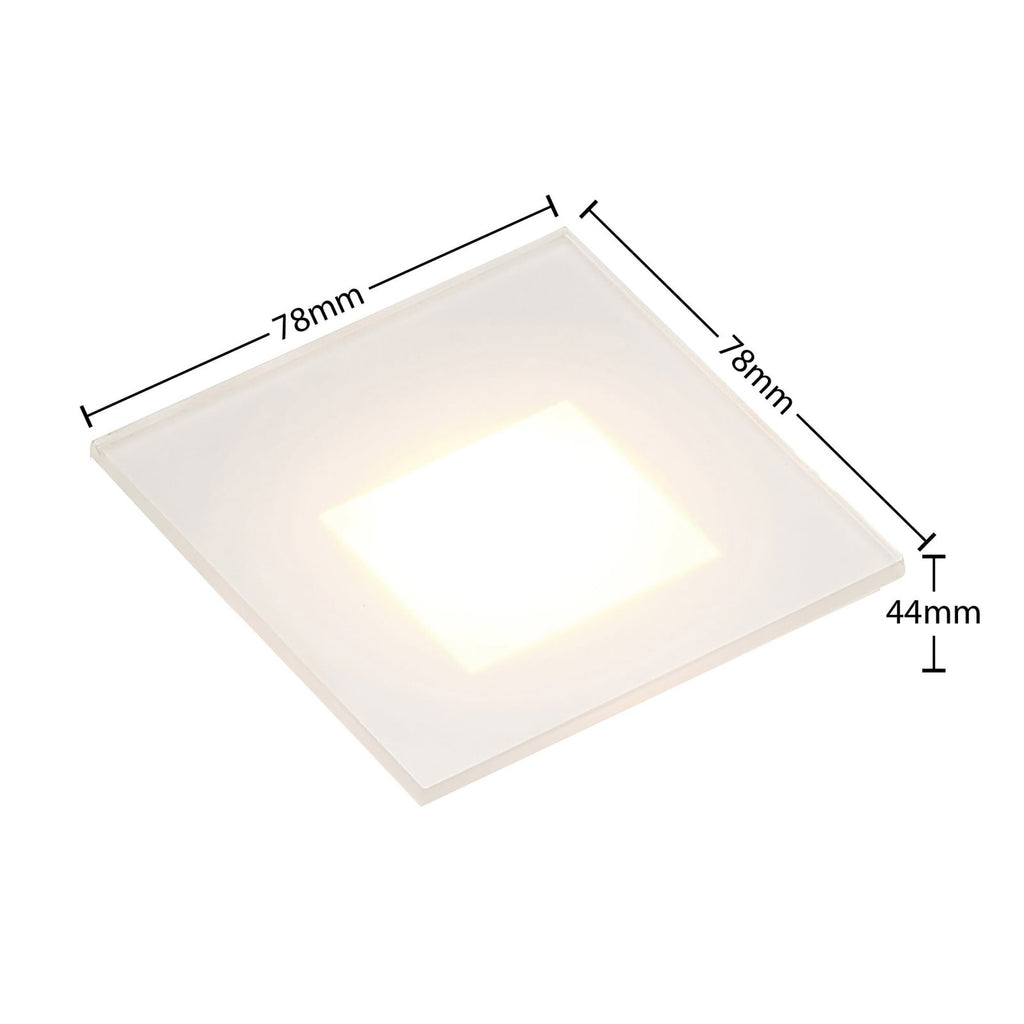 LED vegginnbyggingslampe Vexi hvit 7,8x7,8 cm dimbar CCT side