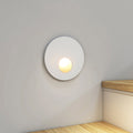 LED vegginnbyggingslampe Vexi rund hvit aluminium front