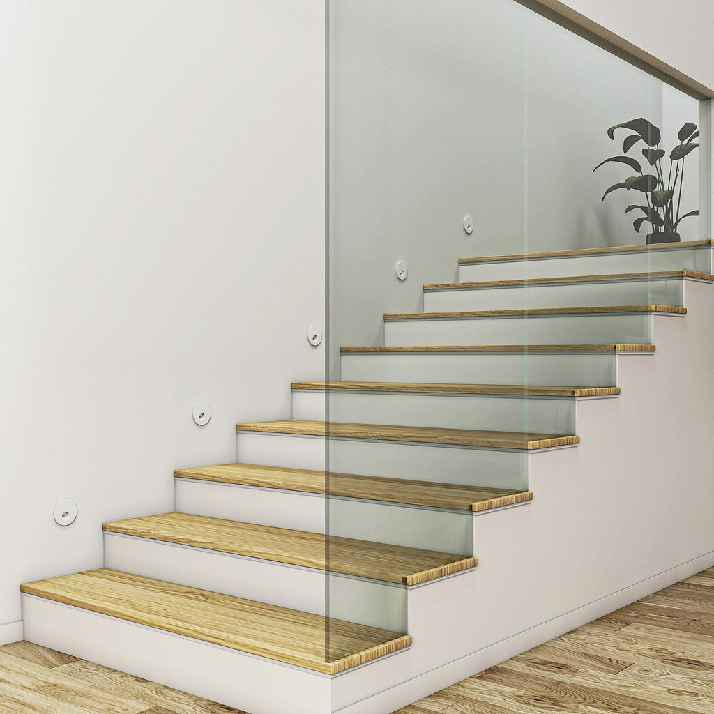 LED vegginnbyggingslampe Vexi rund hvit aluminium montert